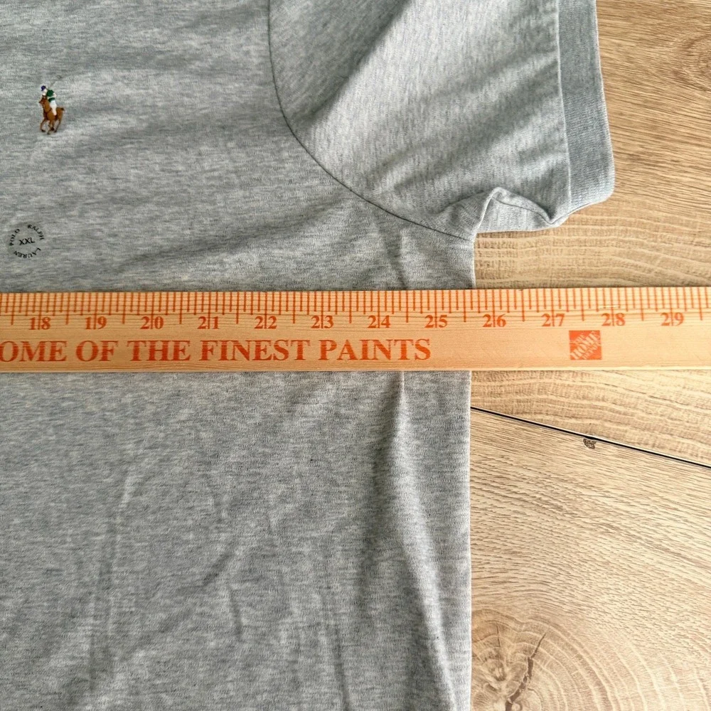 Polo Ralph Lauren Pima Soft Touch Shirt Mens XXL Grey Short Sleeve Flesh Pony